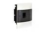 FM Distribution Box Practibox S, 4M, 40A 230/400VAC, PEN 4+4| 1.5..16mm², 184x215x100, IP40 IK07 cl.II, white with smoked transparent door