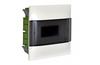 FM Distribution Box Practibox S, 12M, 63A 230/400VAC, PEN 10+10| 1.5..16mm², 328x235x102, IP40 IK07 cl.II, white with smoked transparent door