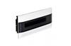 FM Distribution Box Practibox S, 18M, 63A 230/400VAC, PEN 13+13| 1.5..25mm², 436x235x102, IP40 IK07 cl.II, white with smoked transparent door