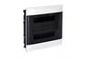 FM Distribution Box Practibox S, 2x 18M, 90A 230/400VAC, PEN 22+22| 1.5..25mm², 436x385x103, IP40 IK07 cl.II, white with smoked transparent door
