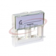 Adaptor Mosaic, 2x RJ45 Keystone connectors, 2M, white