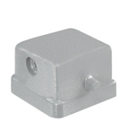 Cover HDC 04A DODL 2BO, size 1, for male insert, cover for lower part of housing, side-locking clamp on lower side, diecast aluminium, -40..125°C, IP65, Weidmüller