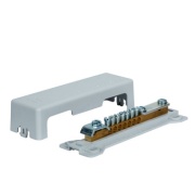 Equipotential Busbar POT 16/25, base, cover, strip 30x4mm/ conductor ø8..10mm, ø50mm², 7x ø6..25mm², Pollmann