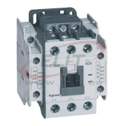 Contactor CTX³ 40, 18.5kW 40/60A 3x400VAC, aux. 2NO, 2NC 16A 240VAC, cv 24VAC, TS35, panel mount, Legrand
