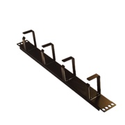 Cable Management Panel 19-in., 1U 4rings, metal, black
