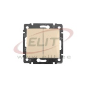 FM Switch Valena, mech.| 2x 2way, 10A 250VAC, spring clamp, Legrand, beige