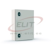 Mild Steel Enclosure E COR, 400Wx600Hx300D, plain door, mounting plate, 1x gland plate 310x110, 2x lock w. ø3mm double bar key, C3M| epoxy resin layer, IP66 IK10, Nema4, grey