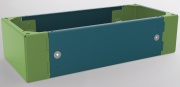 Plinth Front Crosspiece ECZP, 800Wx100H, incl. accessories, C3M| epoxy resin layer, 2pcs/pck, ocean blue