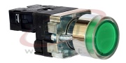 Push-button D22 LED 240VAC, 1NO 10A 250VAC, IP40, green