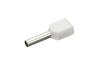 01446 « Twin Wire-End Ferrule w. Collar Ct 007510 wc, 2x0.75x10mm, 100pcs/pck, white