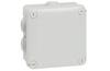 Plastic Box Plexo, 105Wx105Hx55D, 7glands ø4..25mm cable/tube,  -25..40°C, PS, cover with 4x ¼ turn lock screw, IP55 IK07, Legrand, grey