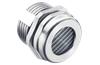 Drainage Element, M20x1.5, wrench 22, thread 10mm, mesh, -50..110°C, nickel-plated brass, ss A2, NBR, incl. O-ring, IP4x