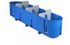Junction Box P4x60D, 4x 60|ø68x63 w. screws, cavity wall, HF, Simet, blue