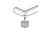 External Angle DLP-S, 40x16mm, white