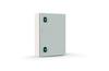 Mild Steel Wall-Mount Enclosure E COR, 500Wx700Hx250D, plain door, mounting plate, 1x gland plate 310x110, 2x lock w. ø3mm double bar key, C3M| epoxy resin layer, IP66 IK10, Nema4, grey