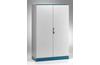 Cabinet E MOX, 1200Wx2000Hx400D, monobloc, double door, rear panel, mounting plate, 4point locking w. ø3mm double bar locking system, cable entry bottom plates, seal, C3M| epoxy resin layer, IP55 IK10, NEMA12, ETA, ocean blue, grey