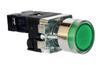 Push-button D22 LED 240VAC, 1NO 10A 250VAC, IP40, green