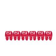 Juhtmemärgis CAB3, 0.5..1.5mm², 2, ribas 30pcs, punane