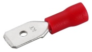 Juhtmehülss-pistik Con mh 2.8 rs, insulated, 0.5..1.5mm² 300V, 0.5x2.8mm| 285, -25..75°C, PVC, brass, 100pcs/pck, punane