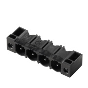 PCB Plug-in Connector SL 7.62HP/02/90F 3.2 SN BK BX, male header, flange, THT solder connection, 7.62mm, 2P, 90°, solder pin 3.2mm, tinned, black