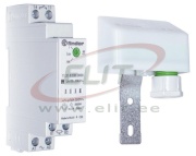 Hämaralüliti 11.31., sensitivity 1..100lx, 400..2000W 1NO 16A 250VAC, on/off delay 15/30s, cv 230VAC/DC, anduriga 011.02, W17.5mm, TS35