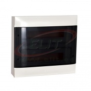 Pinnapealne jaotuskilp Practibox S, 2x 18M, 90A 230/400VAC, PEN 22+22| 1.5..25mm², 436x386x108, IP40 IK07 cl.II, valge - uks suitsuklaas