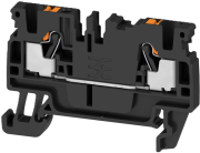 Pist-riviklemm A2C 2.5 BK, 1-tier, 2.5mm² 24A 800V, push-in, must