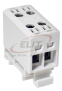 Hargnemisklemm UK16/2A, 1P (4ava) 1.5-16mm² 75/85A 650V, TS35, hall