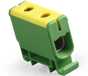 Hargnemisklemm Al/Cu UK50/1PE, 1P (2holes) 2.5-50mm² 145/160A 1000VAC/ 1500VDC, Hex5 4Nm 2.5..4mm²/ 12Nm 6..50mm², TS35, MaxPro, koro