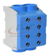 Hargnemisklemm Al/Cu HLAK 70-1/2 M2, 2x 70/50mm²/ 2x70/50mm², 250/200A 1000VAC/DC, 4Nm, TS35, sinine