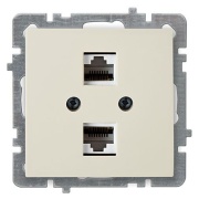 Andmesidepesa Touran, 2x RJ45 cat.5e, süvis, Nilson, beež