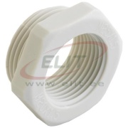 Läbiviigu üleminek Synthetic, M25x1.5 » M20x1.5, mutrivõti 29mm, keermepikkus 8mm, -30..100°C, polüamiid PA6, HF, IP54/68, Agro, helehall