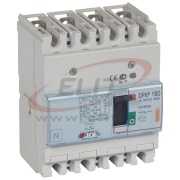 Kompaktkaitselüliti DPX³ 160, 63A 4x 415VAC 25kA, therm. 0.8..1In, magn. 10In, incl. screws/ cage clamps Al/Cu 70/95mm², panel mount