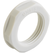 Vastumutter Synthetic, M16x1.5, mutrivõti 22mm, keermepikkus 5mm, -30..100°C, PA6, HF, helehall