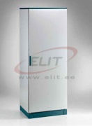 Metallkapp ENUX, 600Wx1400Hx400D, frame, blank door, rear panel, lever-operated double bar locking w. 3mm double-bit insert, modular, adj. cable entry w. sealing gasket, C3M| epoxy resin layer, IP55 IK10, NEMA12, sinine/ hall