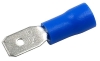 Juhtmehülss-pistik Con mh 4.8 bs, insulated, 1.5..2.5mm² 300V, 0.5x4.8mm| 485, -25..75°C, PVC, brass, 100pcs/pck, sinine
