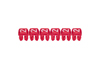 Juhtmemärgis CAB3, 0.5..1.5mm², 2, ribas 30pcs, punane