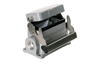 Base HDC 10B SDLU 2M20G, size 4, end-locking clamp, lower side, w. cover, diecast alumiinium, -40..125°C, 2x M20, IP65, Weidmüller