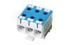 Hargnemisklemm Al/Cu UK50/3N, 1P (6holes) 2.5-50mm² 290/320A 1000VAC/ 1500VDC, Hex5 4Nm 2.5..4mm²/ 12Nm 6..50mm², TS35, MaxPro, sinine