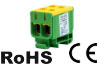 Hargnemisklemm Block Al/Cu UK50/2PE, 1P (4holes) 2.5-50mm² 290/320A 1000VAC/ 1500VDC, Hex5 4Nm 2.5..4mm²/ 12Nm 6..50mm², TS35, MaxPro, koro