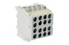 Hargnemisklemm Al/Cu HLAK 25-1/6 M2, 2x 25/16mm²/ 6x 16/10mm², 130/100A 1000VAC/DC, 2.5/2Nm, TS35, hall