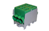 Hargnemisklemm Al/Cu HLAK 35-1/4 M2, 2x 35/25mm²/ 4x 25/16mm², 160/125A 1000VAC/DC, 3.5/2.5Nm, TS35, Pollmann, roheline