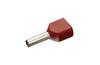 Kaksik juhtmehülss kraega Ct 015012 wc, 2x1.5x12mm, 100pcs/pck, punane