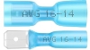 Juhtmehülss-pesa Con vv 6.3 ^Juhtmehülss-pistik Con mh 6.3, komplekt, termokahanev isolatsioon, 1.5..2.5mm² 300V, 0.8x6.3mm| 638, -25..75°C, polüolefiin, 50pcs/pck, sinine
