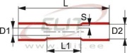 Butt Connector Ver 1.25 r heat shrink, 0.5..1.5mm² 600V, L37mm, -10..105°C, Polyolefin, copper, 100pcs/pck, red