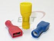 Receptacle Con vv 4.8 b, fully insulated, female, 1.5..2.5mm² 300V, tab 0.8x4.8mm| 488, -25..75°C, PVC, brass, 100pcs/pck, blue