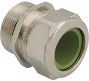 Cable Gland Progress, M8x1.25, ø3.5..5mm| 1piece sealing insert, wrench 11mm, thread 5mm, -40..200°C, nickel-plated brass ^FPM, HF, incl. O-ring, IP68/69