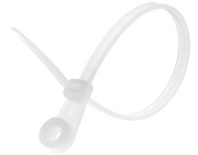 Cable Tie w. Screw Mount 110/2.5 NA, 8.1kg, Polyamide 6.6, -40..85°C, UL94 V-2, UL ^Lloyd’s, 100pcs/pck, natural