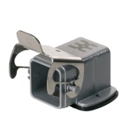 Base HDC 04A AWLU, size 1, side-locking clamp on lower side, angled, -40..125°C, IP65, Weidmüller