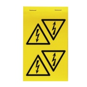 Device Marker Symbolpack 50x50x50 B/DR, Triangle Lightning Flash, self-adhesive, -45..80°C, 4ea/1pc| 10pc/1pck, Weidmüller, yellow-black